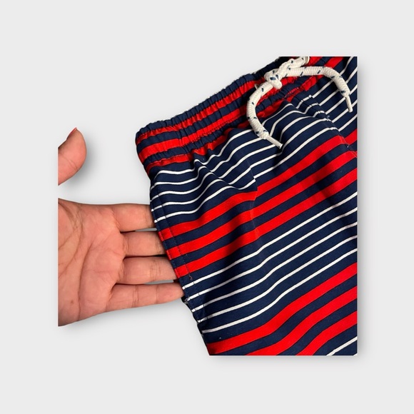 Toobydoo Red & Blue Stripe Swim Trunks - Picture 3 of 5